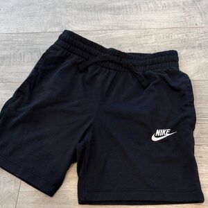 Nike Kids S Black Shorts with White embroidered Swoosh